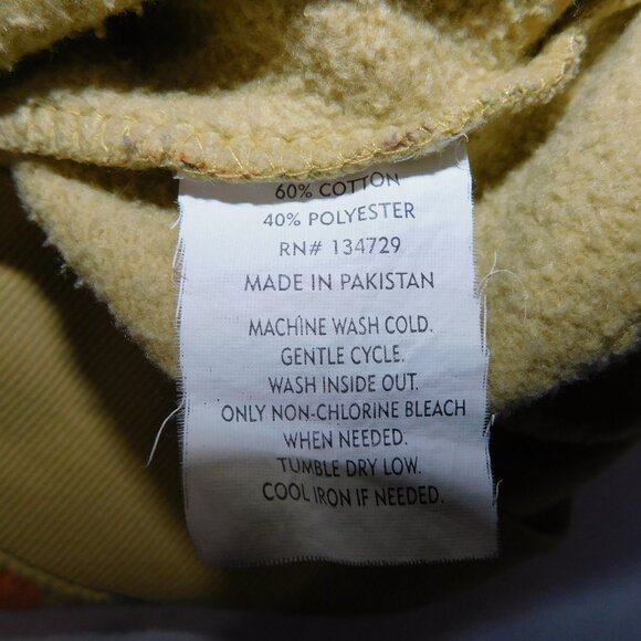 IMPERIOUS Mens XL Green Orange Brown Cartoon Blob Camo Sweatshirt jacket - Picture 6 of 11